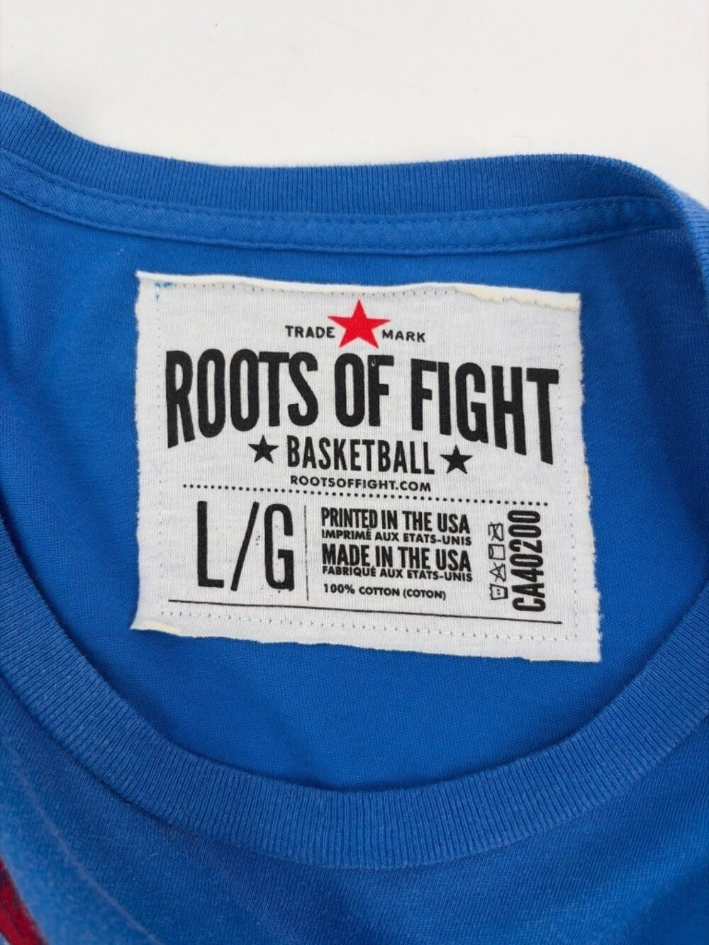 Roots Of Fight Dennis Rodman Detroit Pistons Basketball Mens Large T-Shirt Blue - Picture 3 of 6